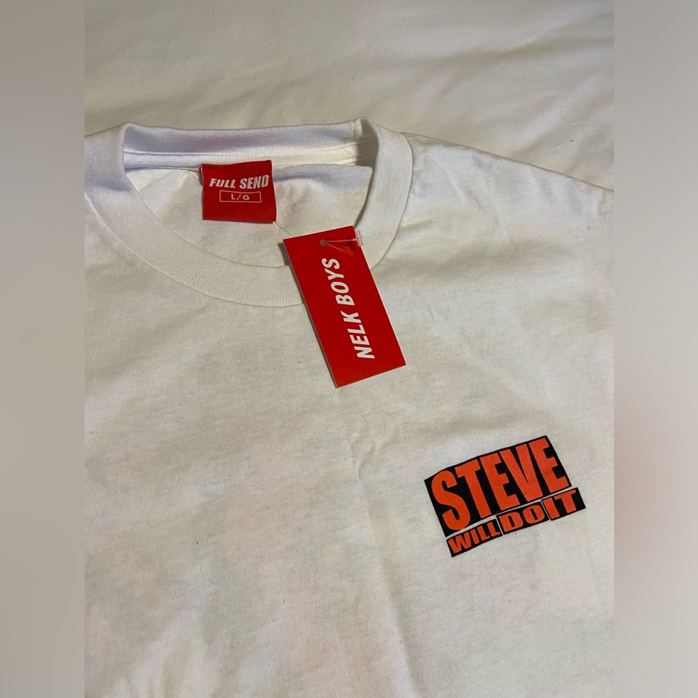 NWT Men’s Full Send Nelk Boys “Steve Will Do It” Tshirt size large